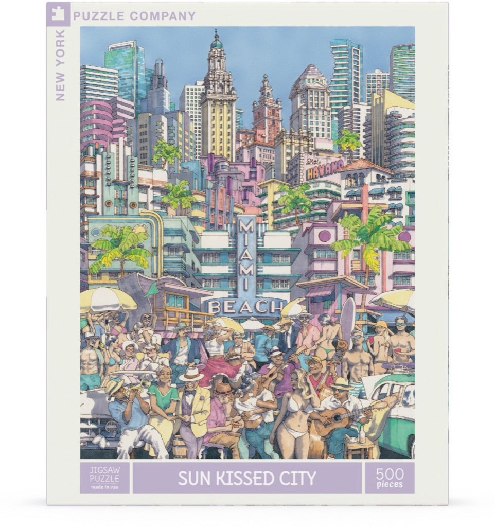 New York Puzzle Company 500 Piece Jigsaw - Sunkissed City