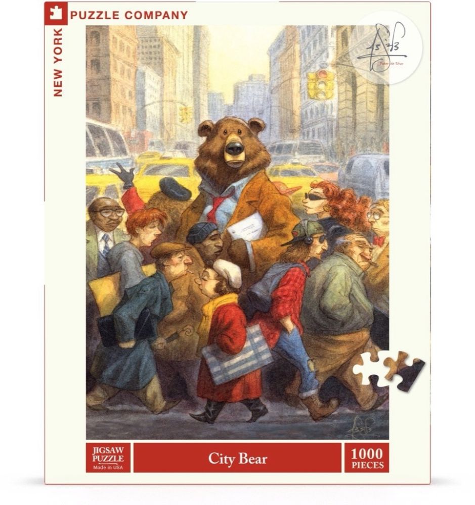 New York Puzzle Company 1000 Piece Jigsaw - City Bear