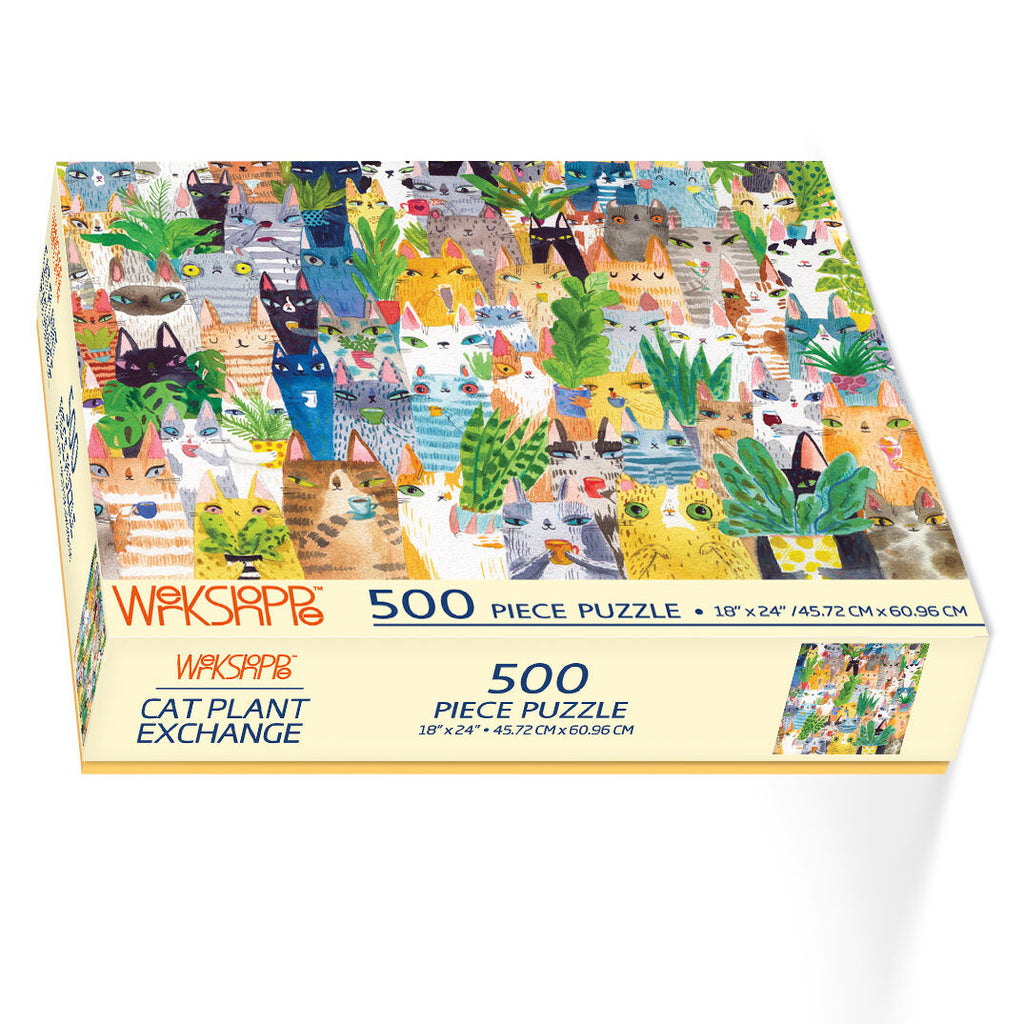 WerkShoppe 500pc Puzzle Cat Plant Exchange