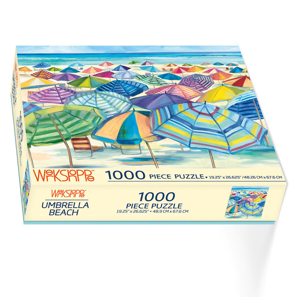 WerkShoppe 1000pc Puzzle Umbrella Beach