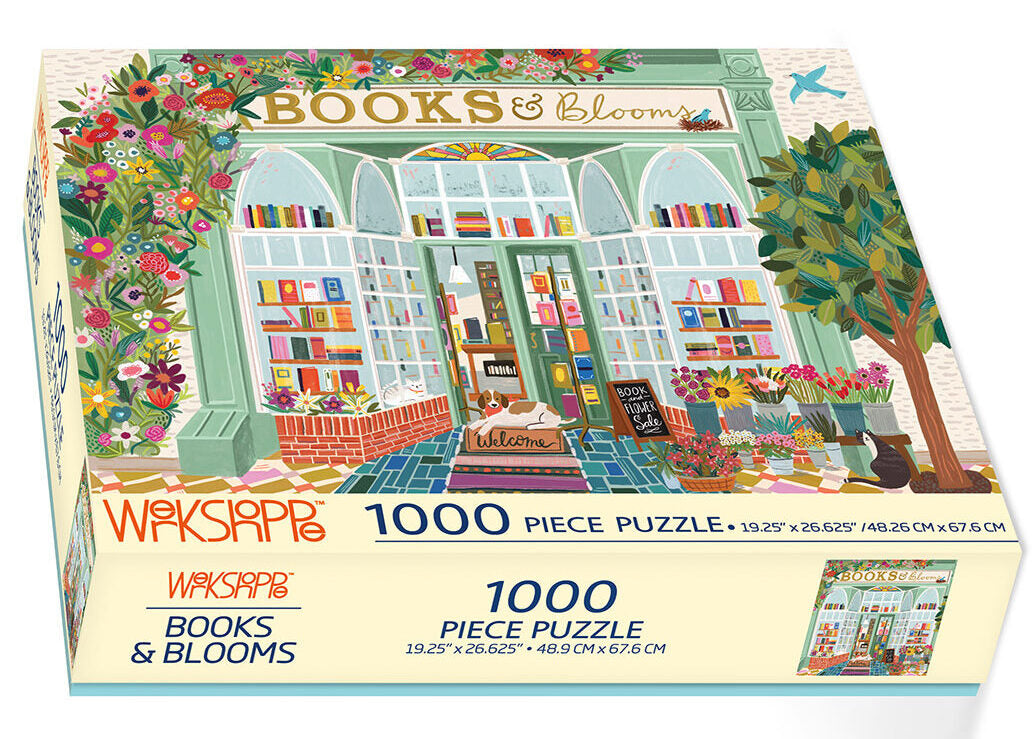 WerkShoppe 1000pc Puzzle Books & Blooms