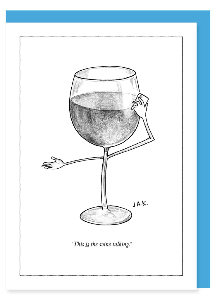 Greeting Card New Yorker - The Wine Talking