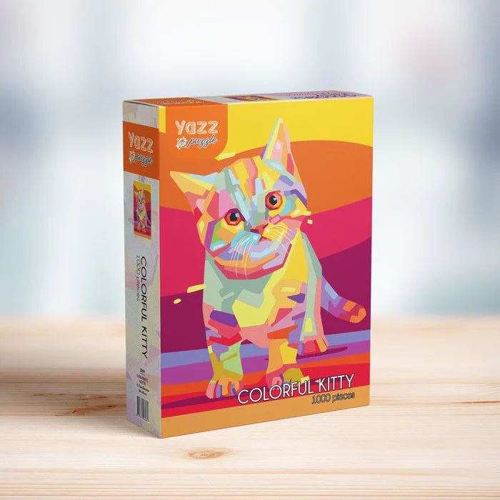 Yazz Puzzle 3869 Colourful Kitty 1000pc Jigsaw Puzzle