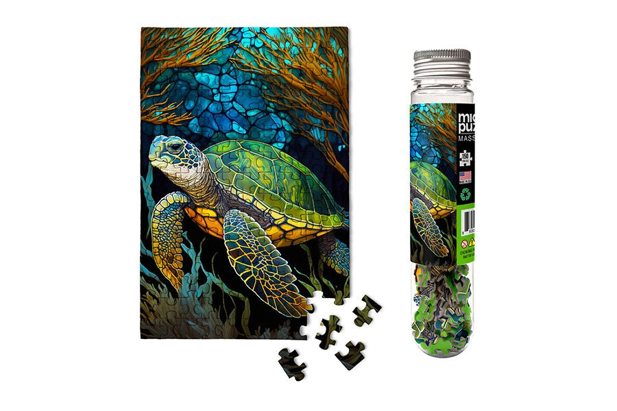 Micro Puzzles Mini 150 piece Jigsaw Puzzle- Sea Turtle: Marine Life