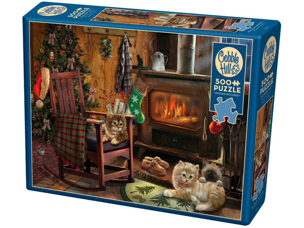 Cobble Hill Jigsaw Puzzle 500 Piece - Kittens by the Stove