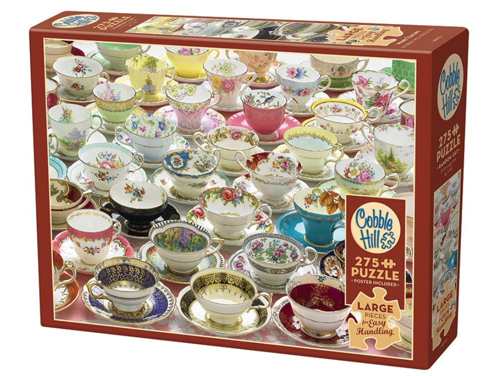 Cobble Hill Jigsaw Puzzle 275 Piece Easy Handling - More Teacups