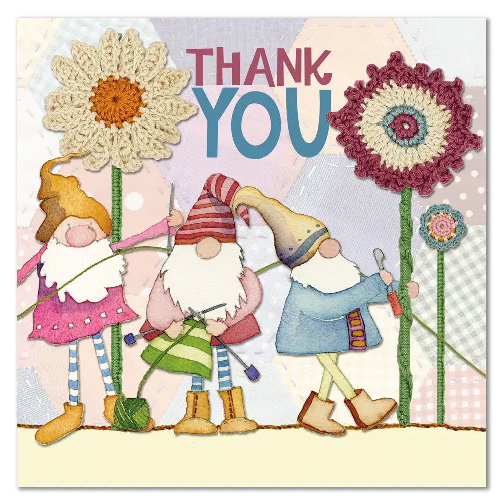 Greeting Card - Thank You Gnomes
