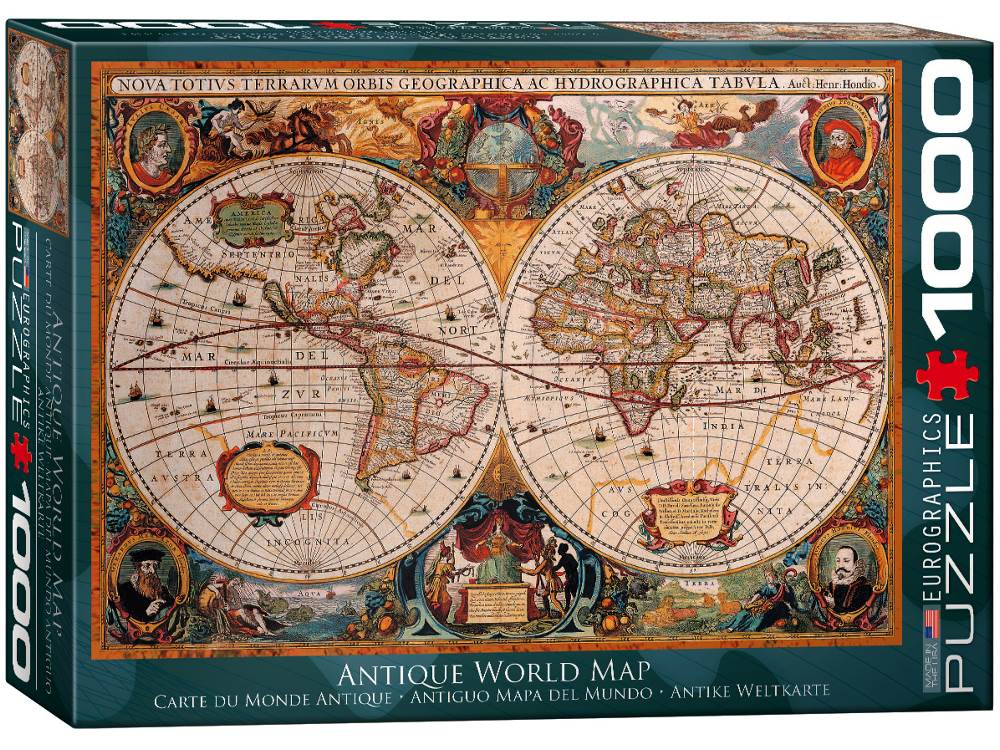 Eurographics 1000 Piece Jigsaw - Antique World Map #1
