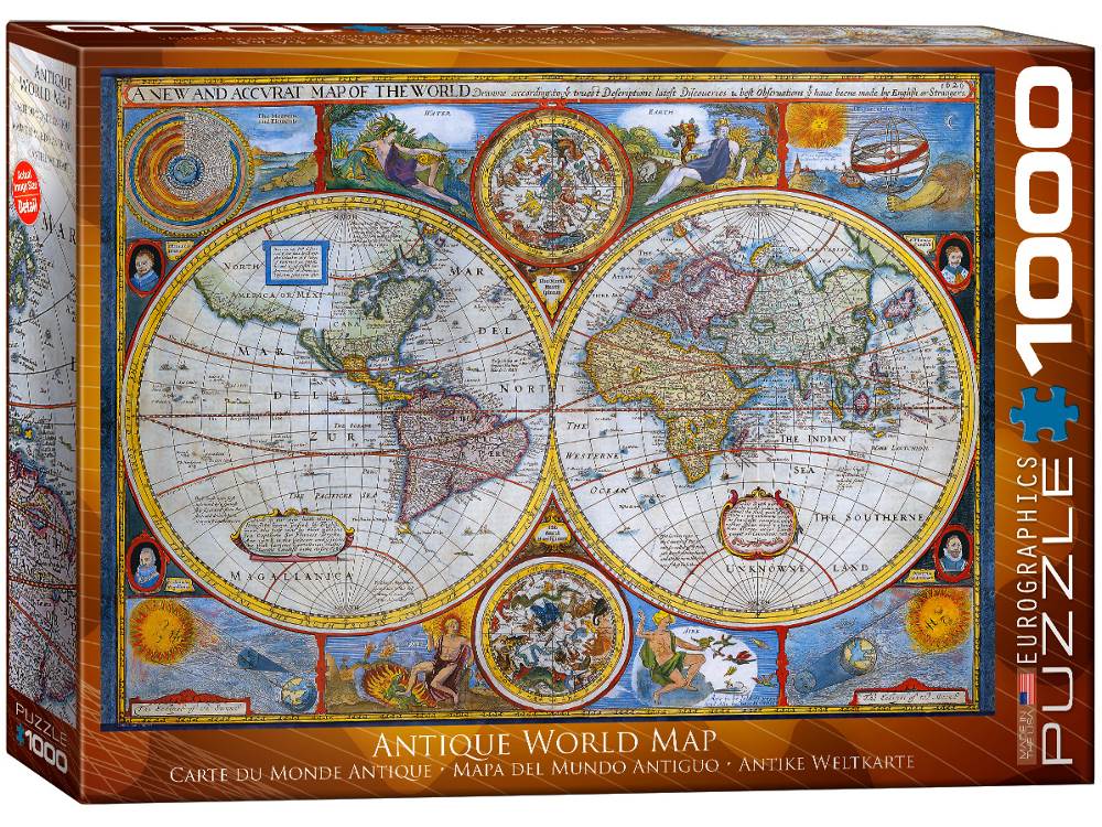 Eurographics 1000 Piece Jigsaw - Antique World Map #2