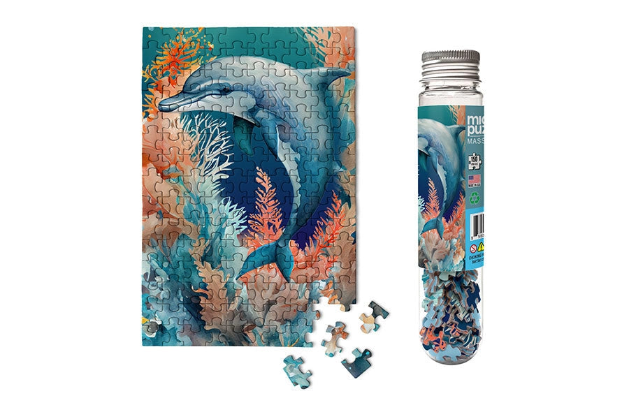 Micro Puzzles Mini 150 piece Jigsaw Puzzle- Dolphin: Marine Life
