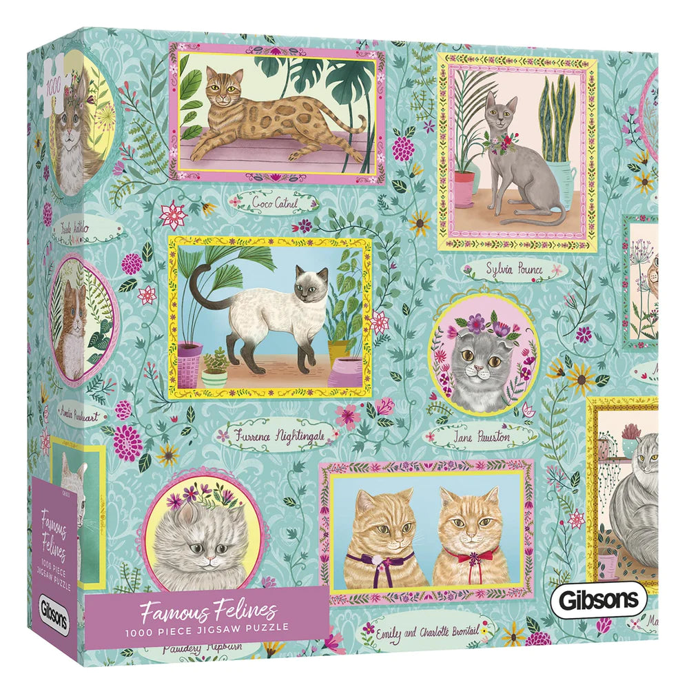 Gibsons 1000 Piece Jigsaw Puzzle - Famous Felines