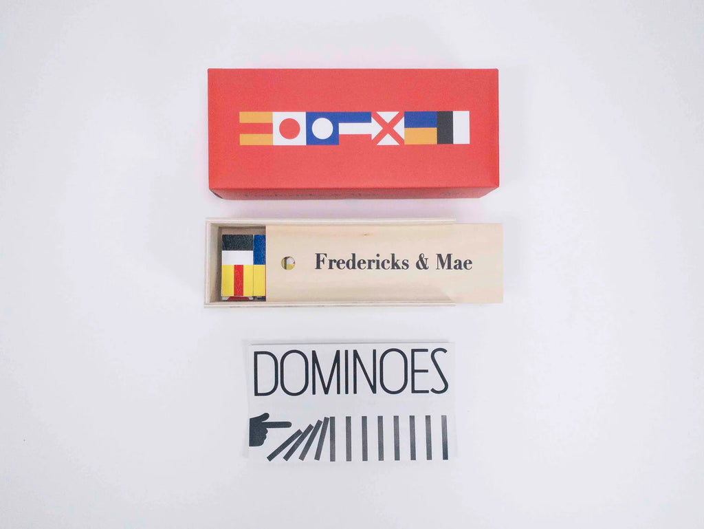 Fredericks & Mae Flags Wooden Dominoes