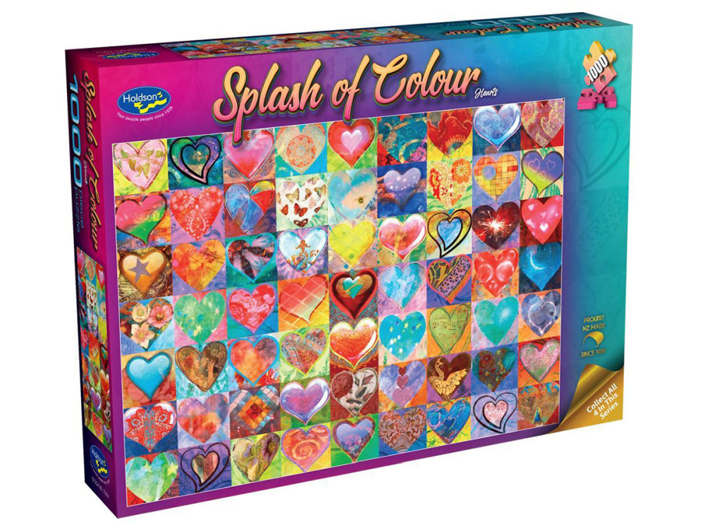 Holdson 1000 Piece Splash of Colour Hearts