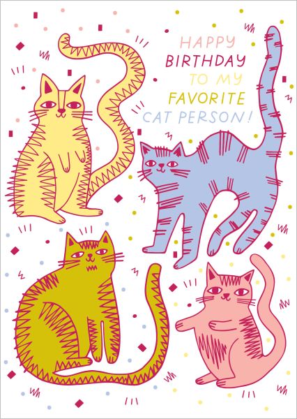 Greeting Card - Cat Person