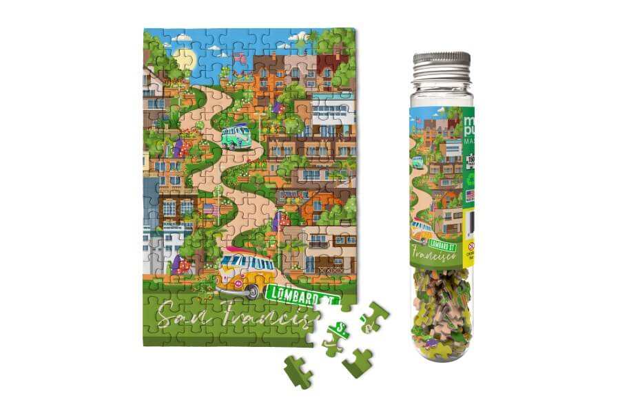 Micro Puzzles Mini 150 piece Jigsaw Puzzle- San Francisco Lombard Street