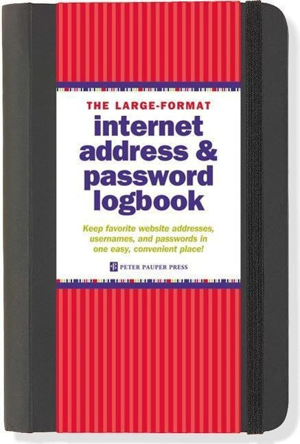 Large-Format Internet Address & Password Logbook (Black)