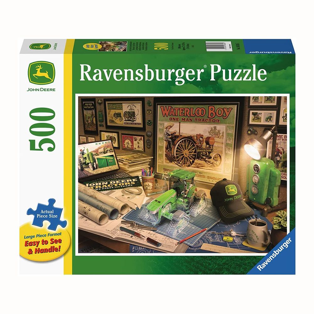 Ravensburger Jigsaw Puzzle 500 Piece Large Format- John Deere Work Desk