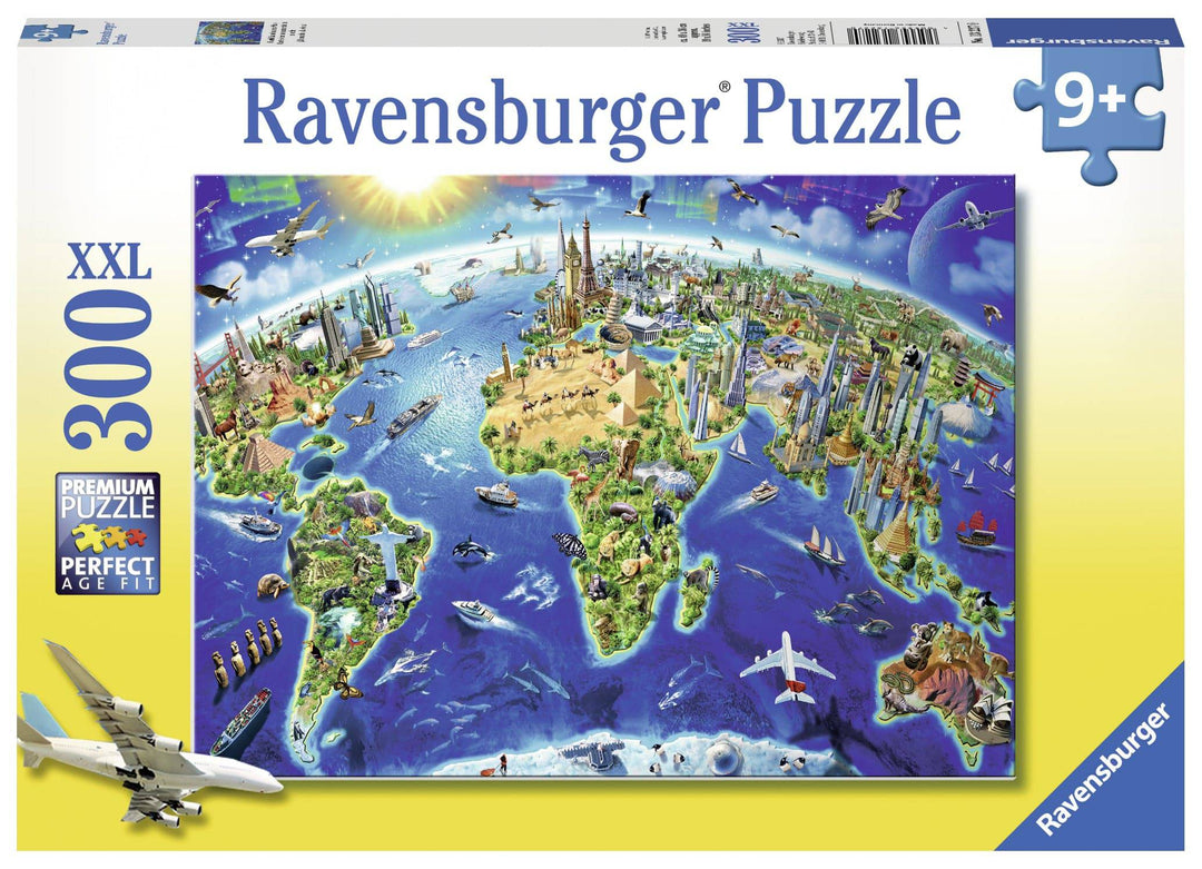 Ravensburger Jigsaw Puzzle 300 XXL Piece - World Landmarks Map