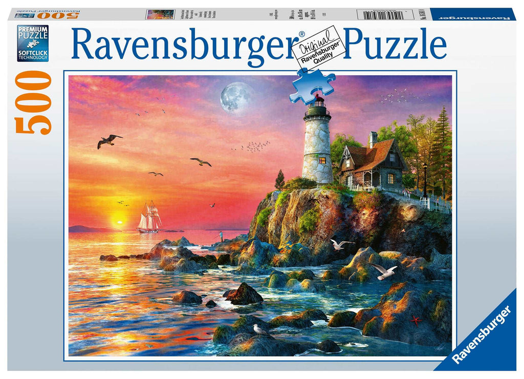Ravensburger 500 Piece Jigsaw - Lighthouse at Sunset Puzzle