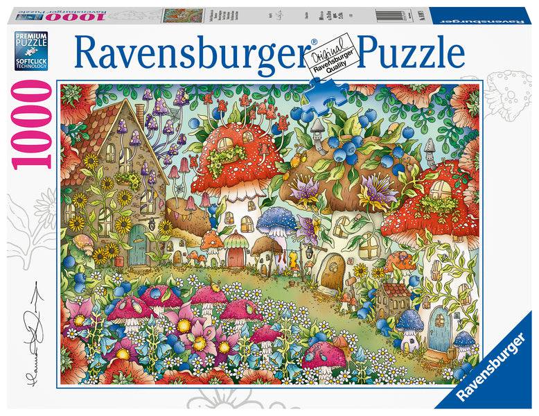 Ravensburger 1000 Piece Jigsaw -  Floral Mushroom Houses