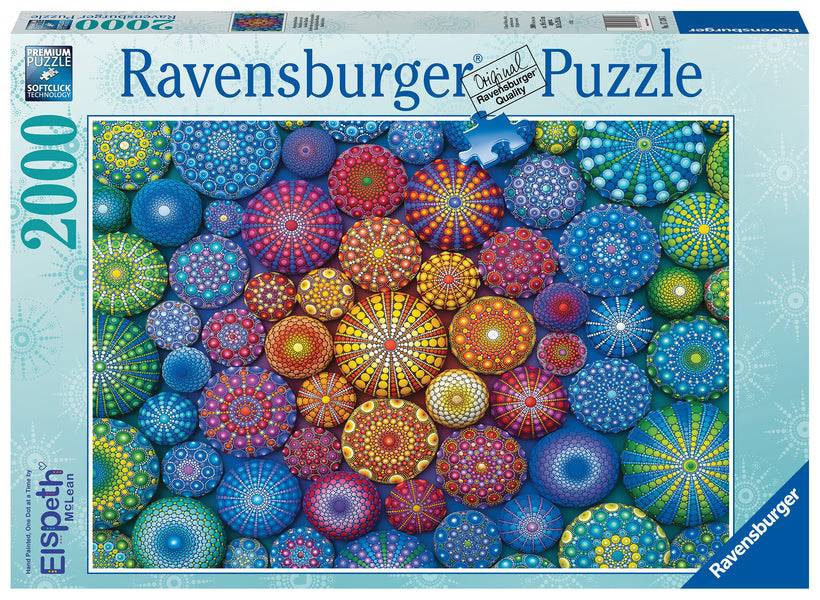 Ravensburger 2000 Piece Jigsaw - Radiating Rainbow Mandalas