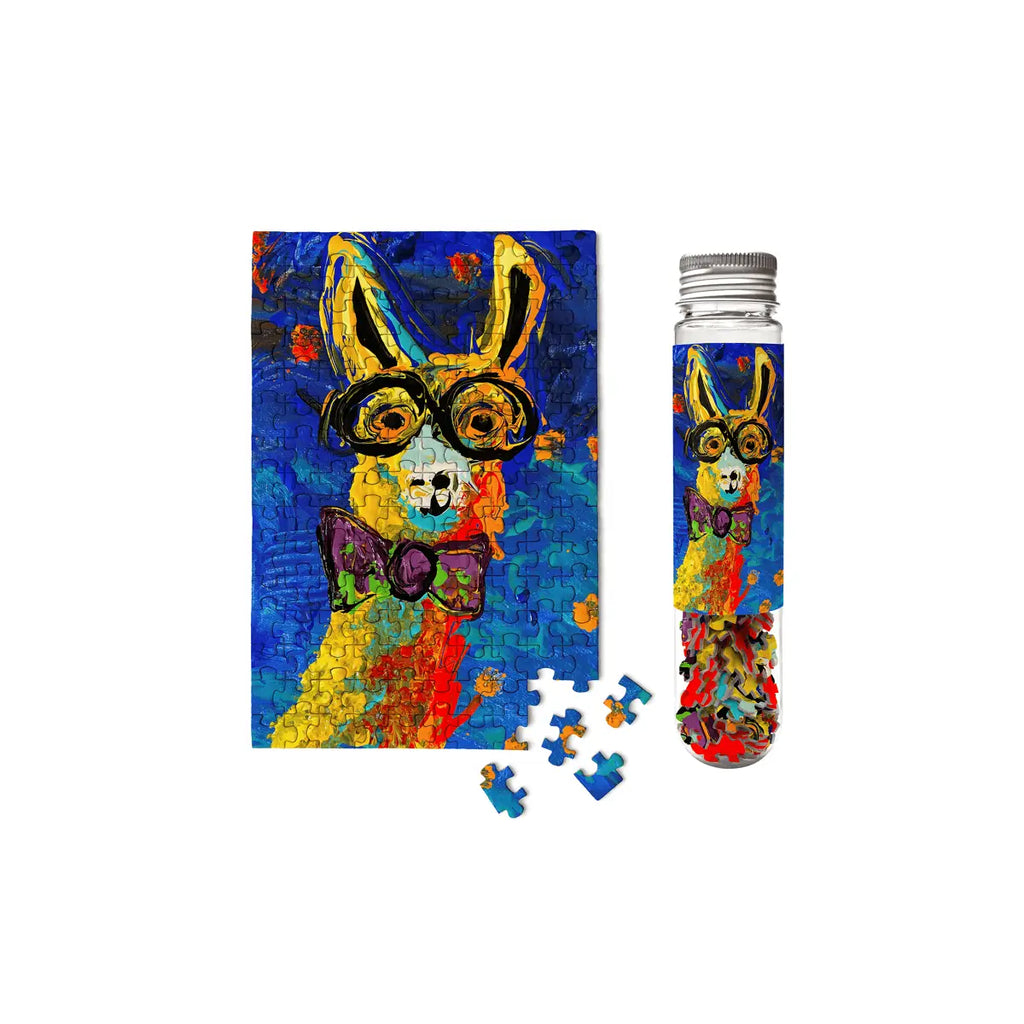 Micro Puzzles Mini 150 piece Jigsaw Puzzle- Lively Louis Llama