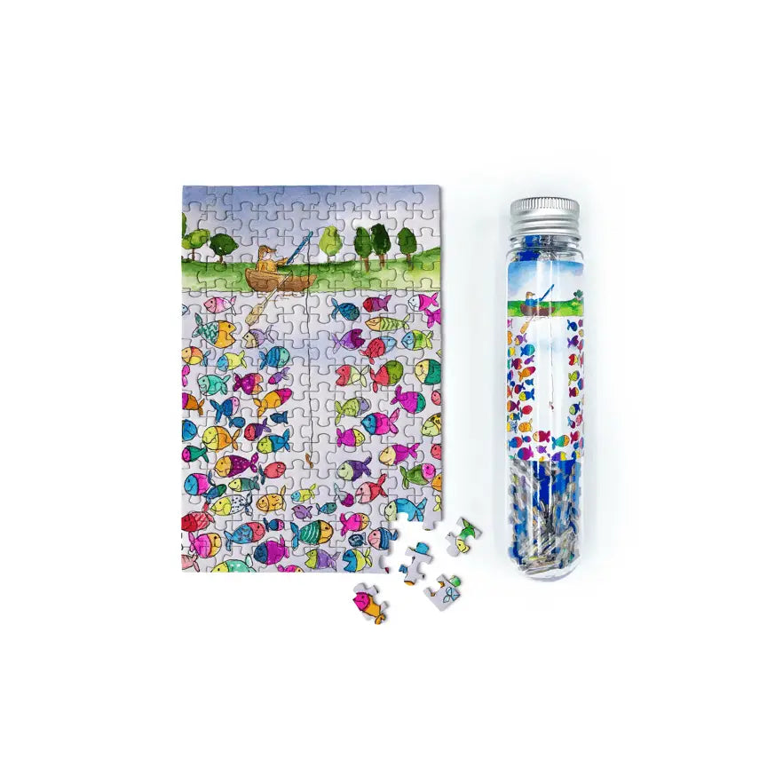 Micro Puzzles Mini 150 piece Jigsaw Puzzle- Gone Fishing