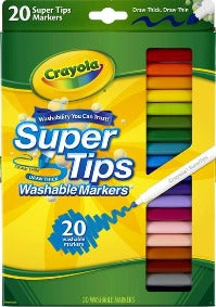 Crayola 20 Washable Super Tips Markers