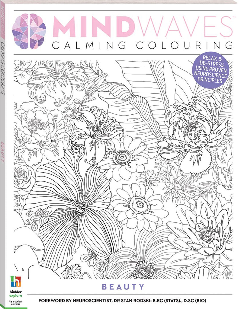 Mindwaves Calming Colouring Book- Beauty