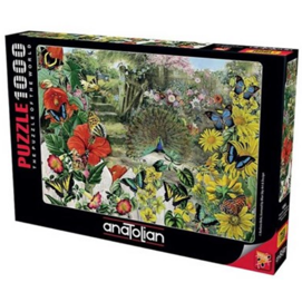 Anatolian 1000 Piece Jigsaw Puzzle  - Peacock in the Garden