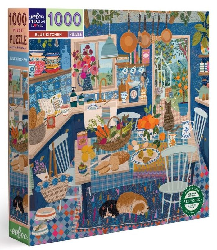 Eeboo 1000 Piece Jigsaw - Blue Kitchen