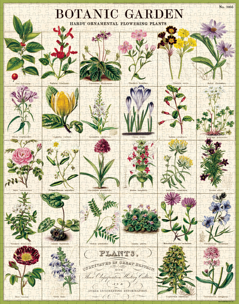 Cavallini & Co Jigsaw Puzzle 1000 Piece - Botanic Garden | MindConnect Australia