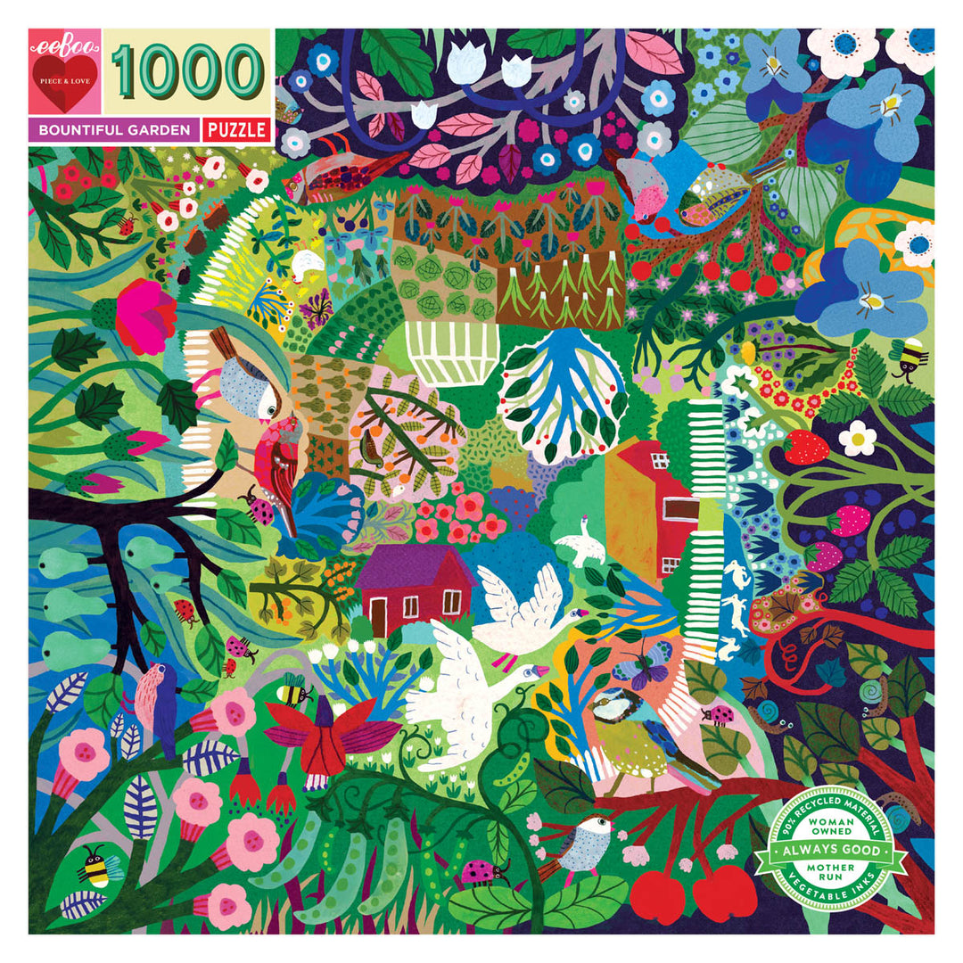 Eeboo Jigsaw Puzzle 1000 Piece - Bountiful Garden