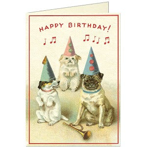 Greeting Card Cavallini and Co - Dogs with Party Hats
