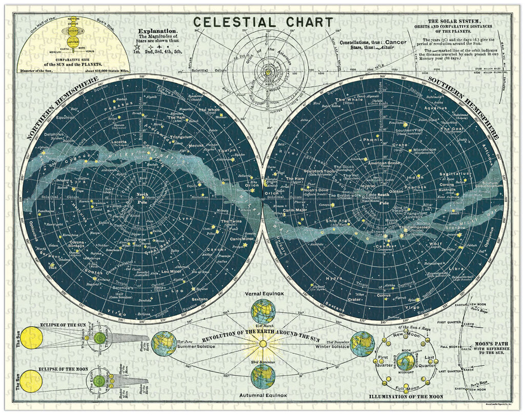 Cavallini & Co Jigsaw Puzzle 1000 Piece - Celestial | MindConnect Australia