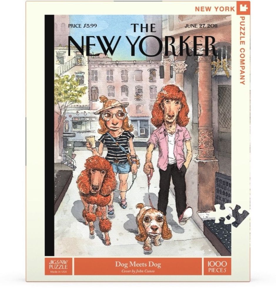 New York Puzzle Company 1000 Piece Jigsaw - Dog Meets Dog