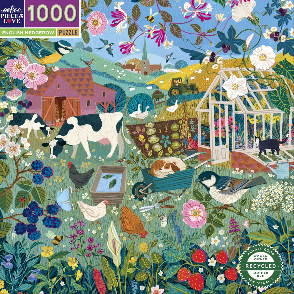 Eeboo 1000 Piece Jigsaw - English Hedgerow
