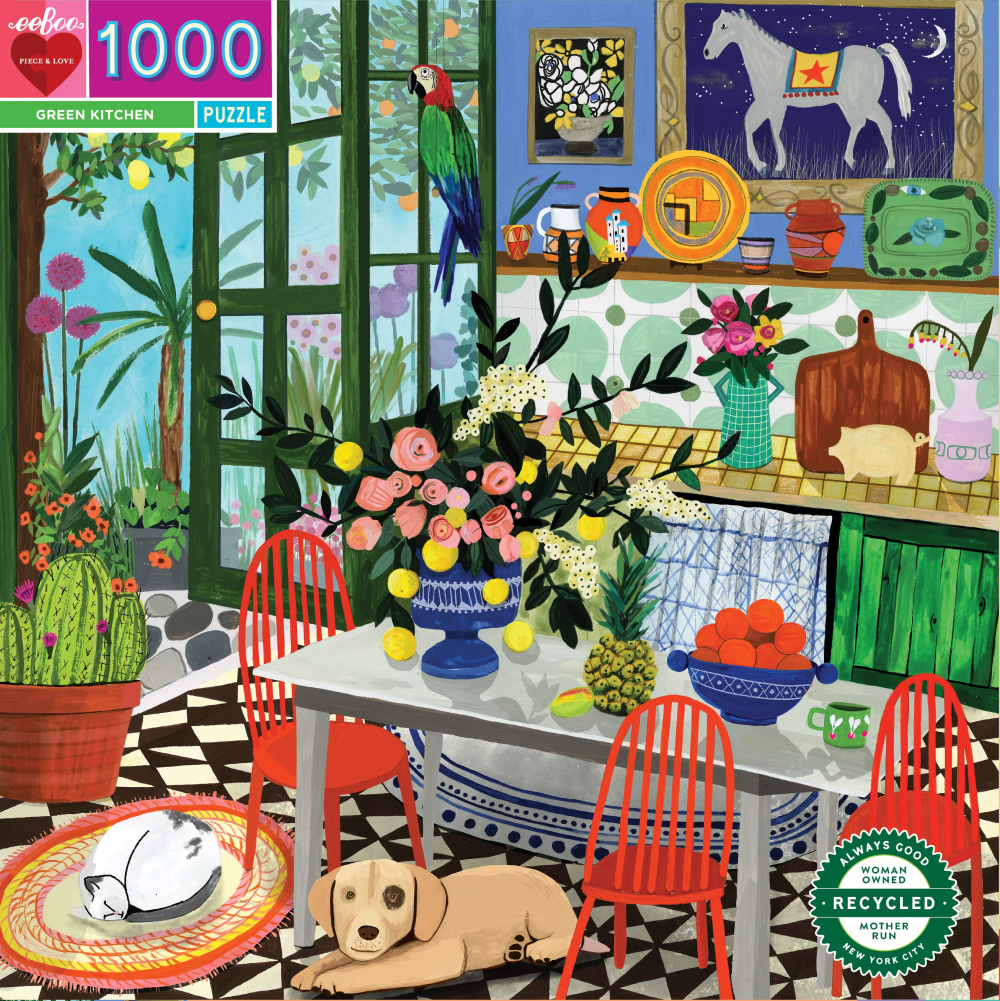 Eeboo 1000 Piece Jigsaw - Green Kitchen