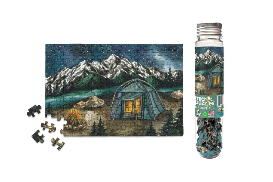 Micro Puzzles Mini 150 piece Jigsaw Puzzle- Camping in Pacific Northwest National Park