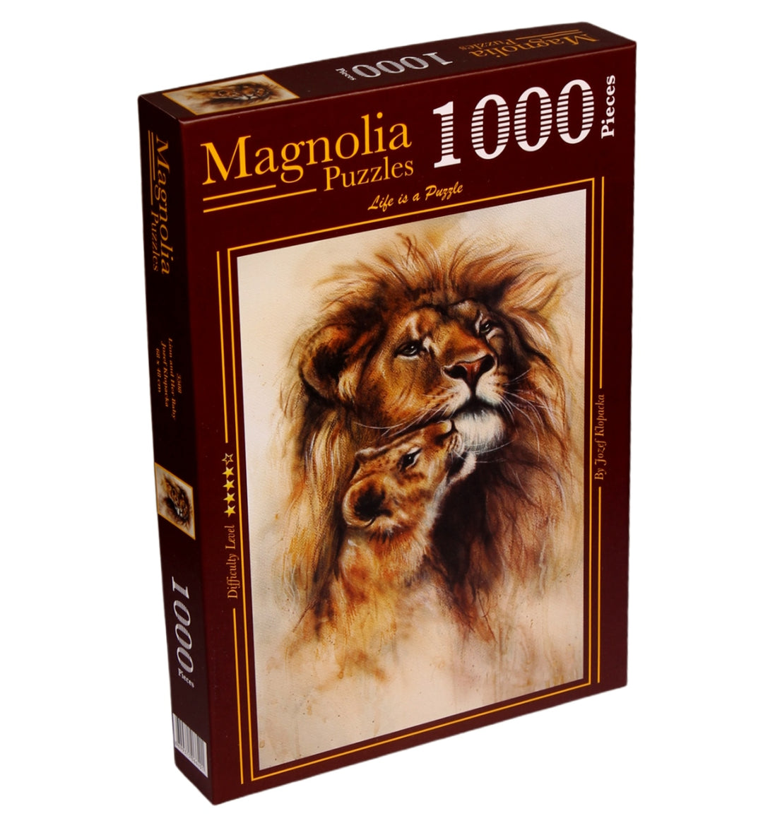 Magnolia 1000 Piece Jigsaw Puzzle - Lion and her Baby
