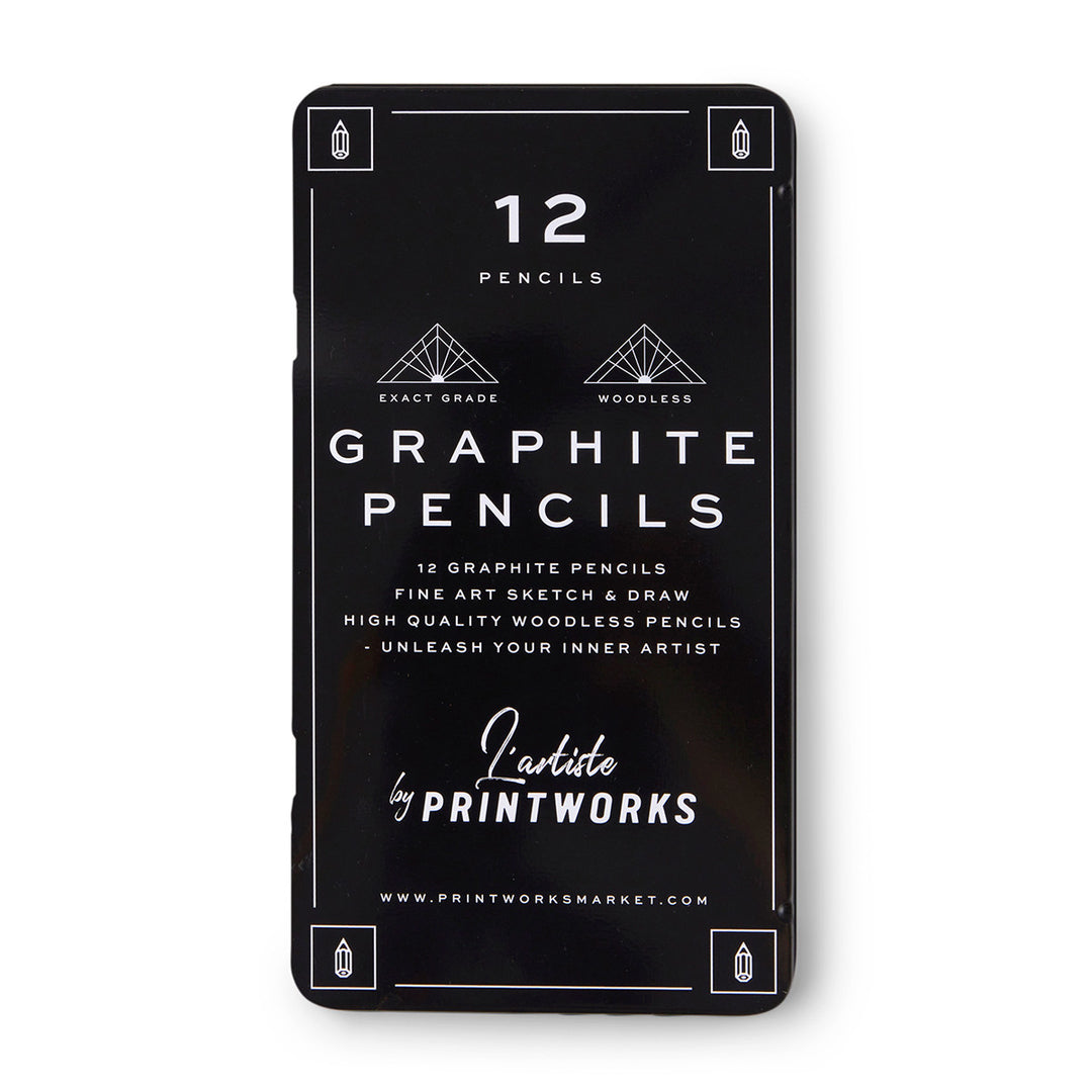 Printworks Coloured Pencils (12) - Graphite