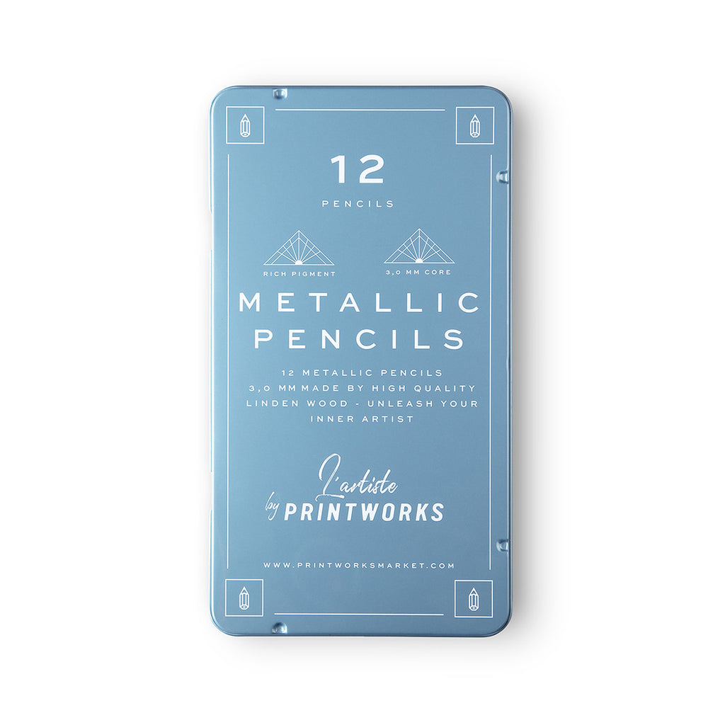 Printworks Coloured Pencils (12) - Metallic
