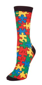 Sock Smith Ladies Socks - Puzzled Black