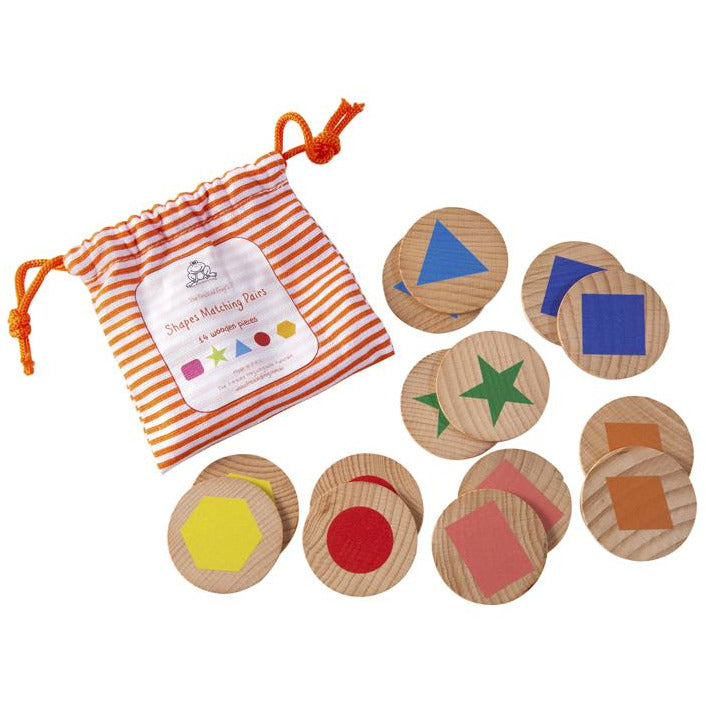 Memory Game - Shapes Wooden Matching Pairs