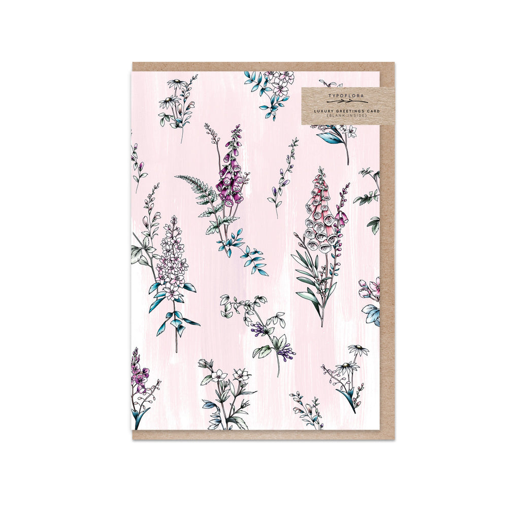 Typoflora Greeting Card - Lilac Botanical