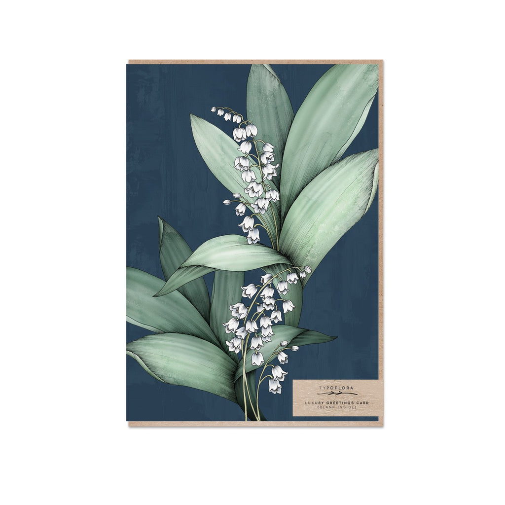 Typoflora Greeting Card - Lily of Valley Portrait