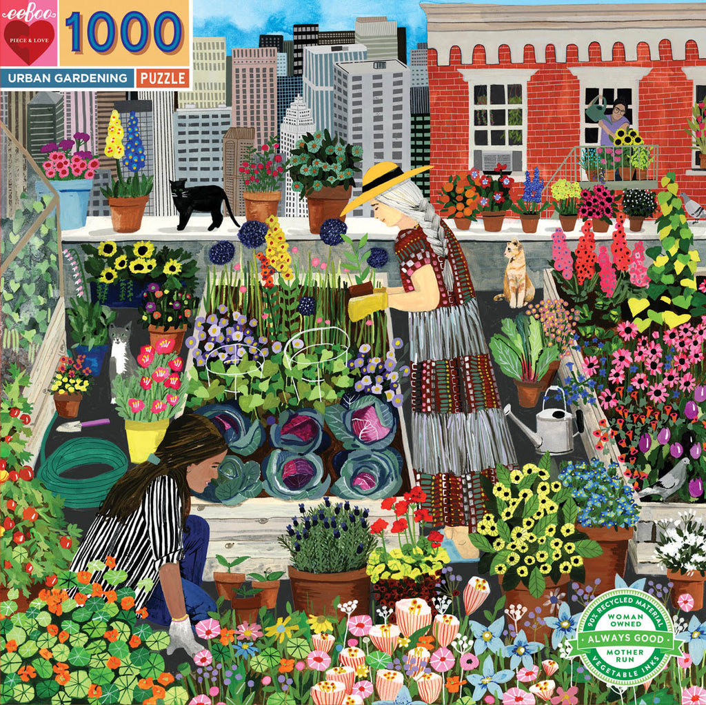 Eeboo Jigsaw Puzzle 1000 Piece- Urban Garden