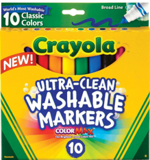 Crayola 10 Washable Markers Classic Colours