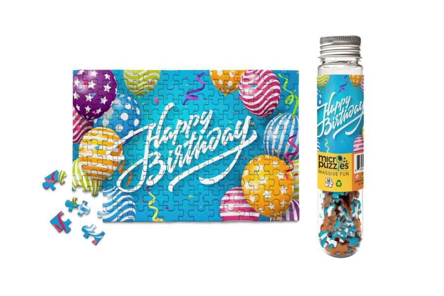 Micro Puzzles Mini 150 piece Jigsaw Puzzle- Happy Birthday Balloons