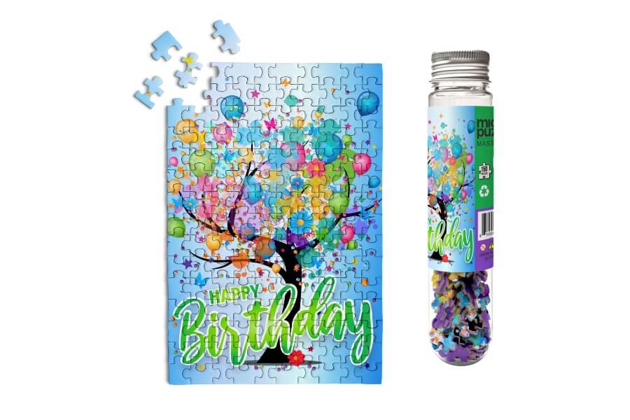 Micro Puzzles Mini 150 piece Jigsaw Puzzle- Happy Birthday Tree